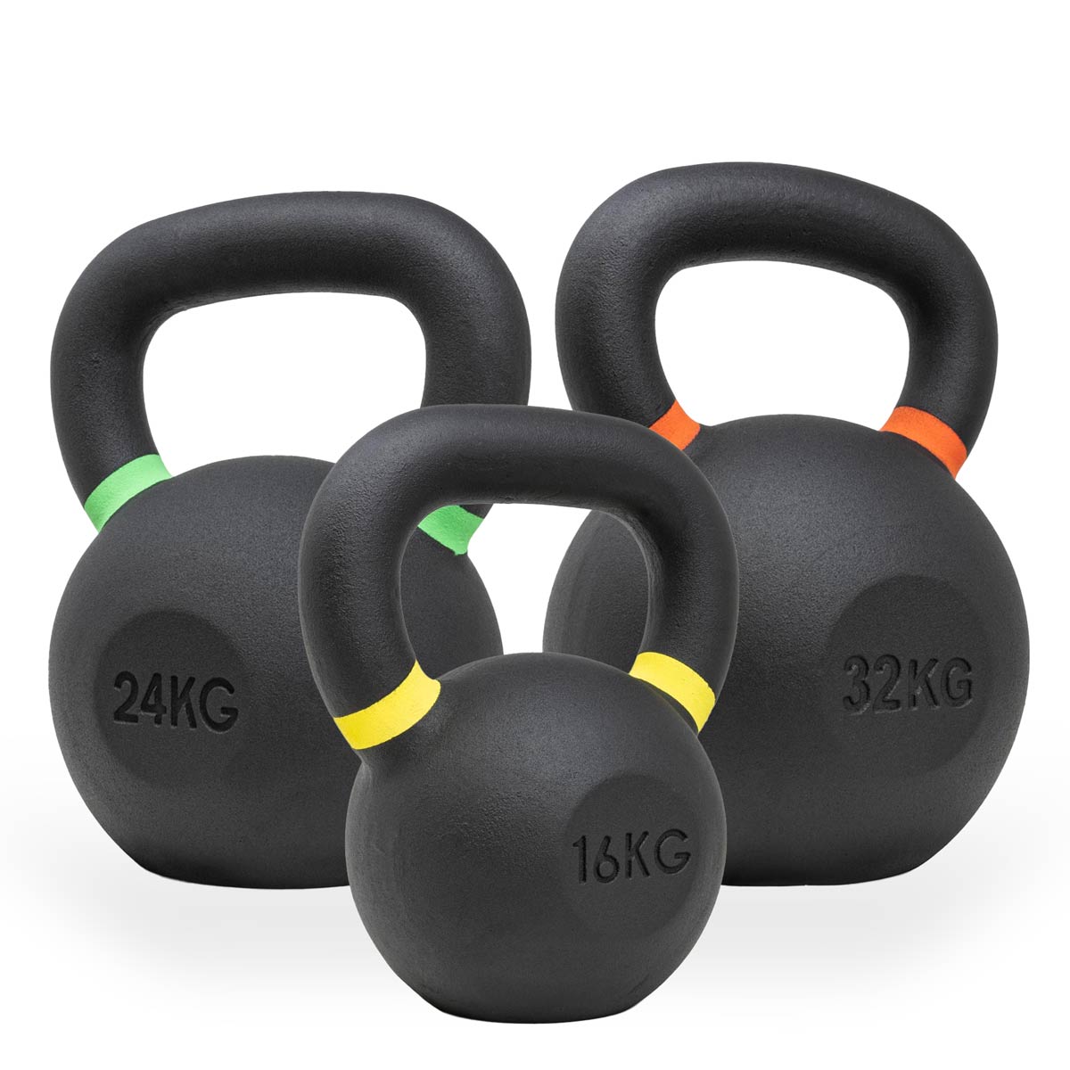 Strength Shop Cast Iron Kettlebells - Single Mould, Powder Coated, 4-64KG - Strength Shop