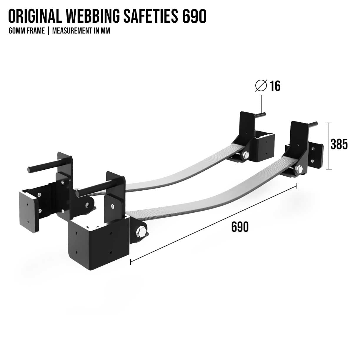 Original MRR 60 | Webbing Safeties, Pair - Strength Shop