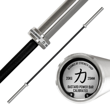 Calibrated Bastard Power Bar - Black Chrome Shaft & Bronze Bushings - Strength Shop