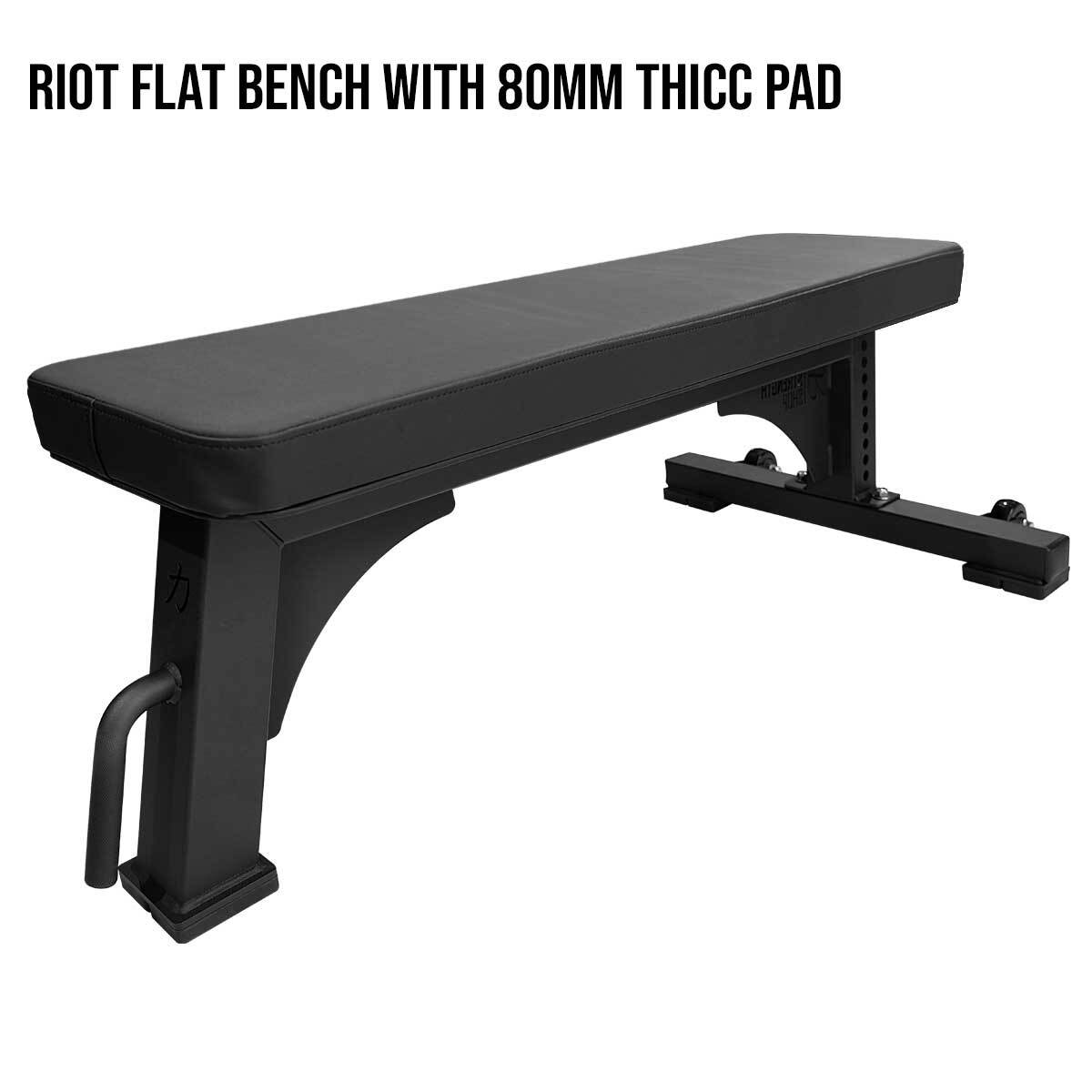 B-WARE Riot Flat Bench with 80mm THICC Pad - Strength Shop