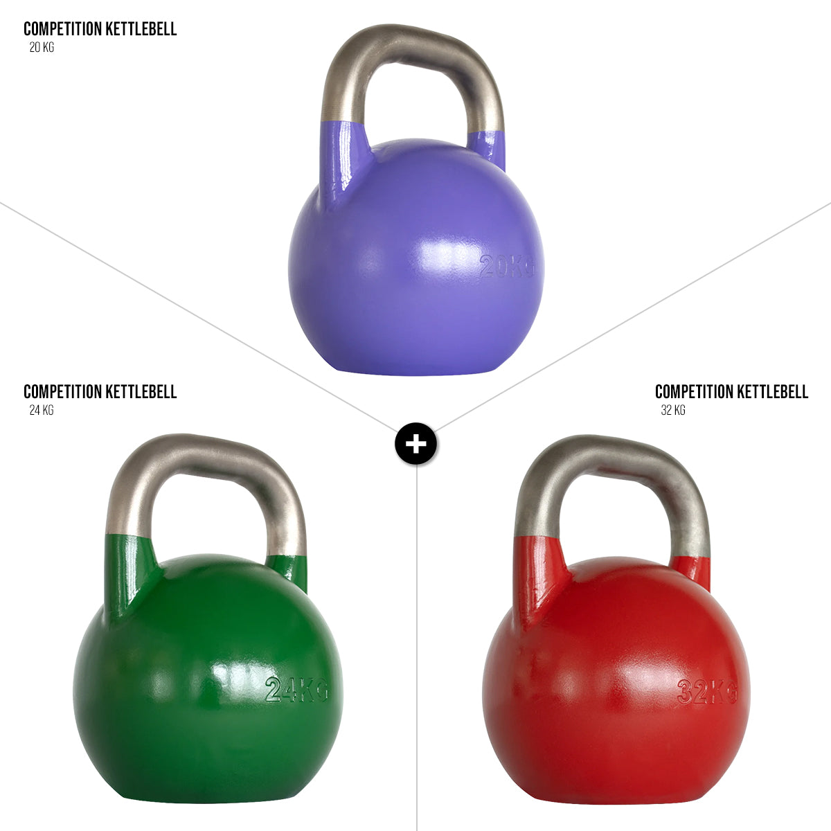 Stainless Steel Competition Kettlebell Sets - Strength Shop