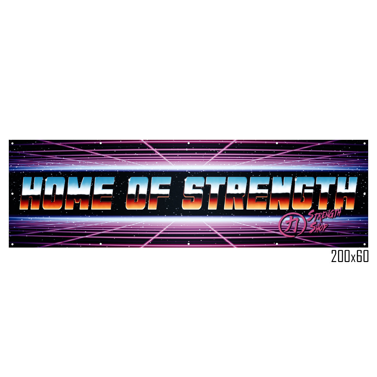 Retro Strength Shop Gym Banner - Strength Shop