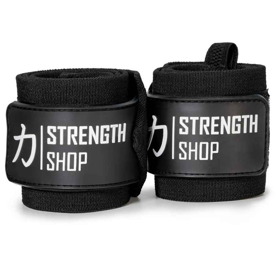 Black Wrist Wraps, Light - 30cm/60cm - Strength Shop