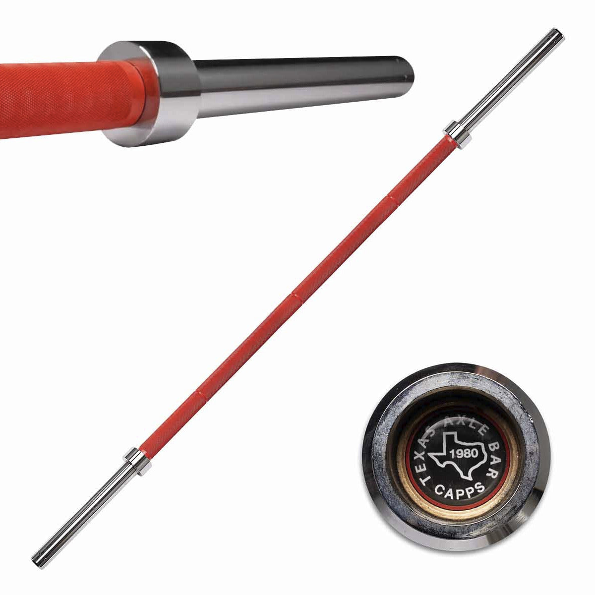 Original Texas Fat Axle Power Bar - 2" Axle - Red Cerakote - Strength Shop