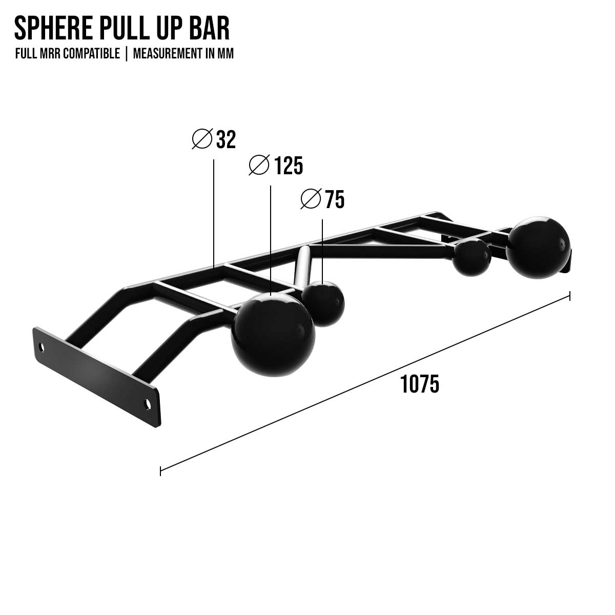 B-WARE Sphere Pull Up Bar | MRR Compatible - Strength Shop