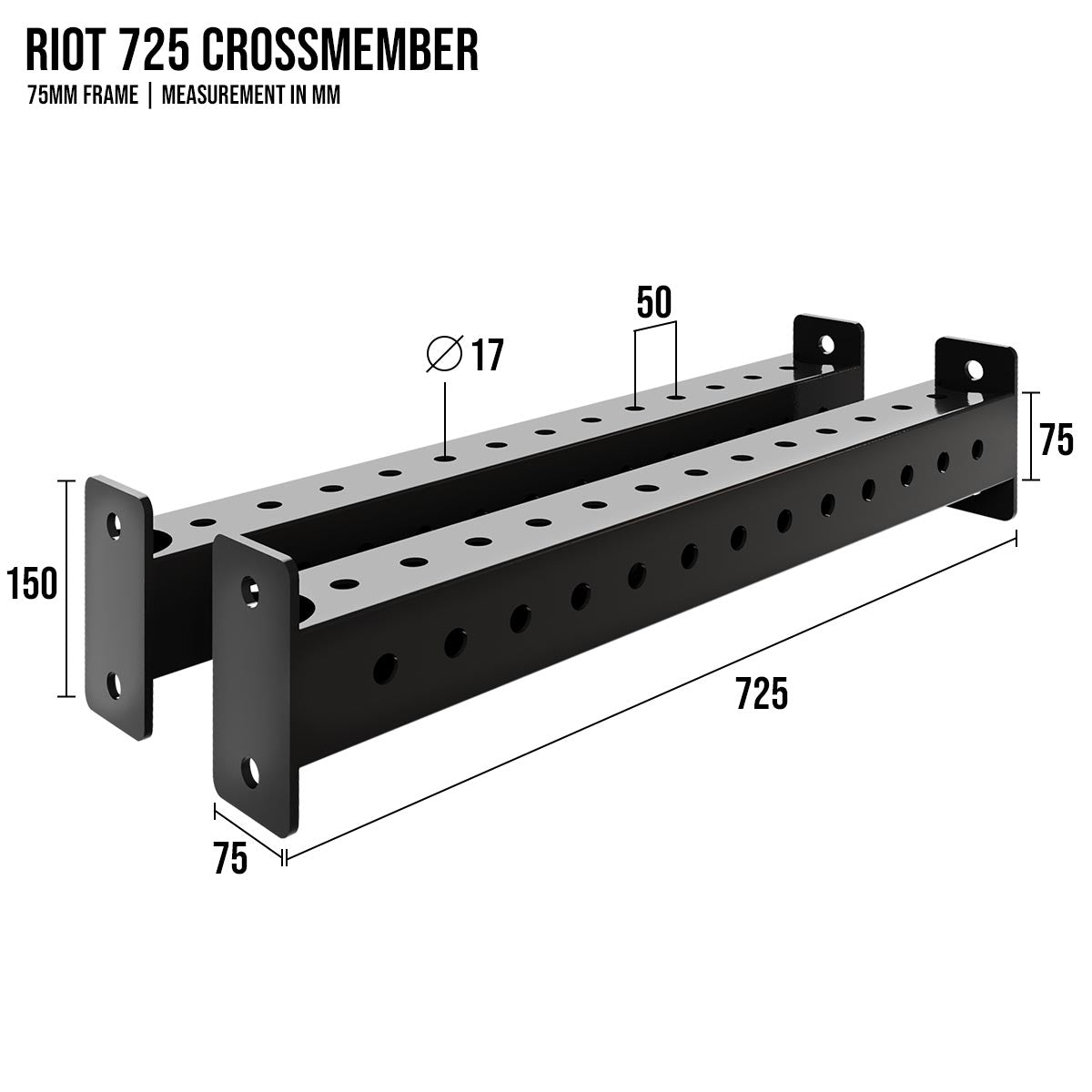 B-WARE Riot MRR 75 | Crossmembers - Strength Shop