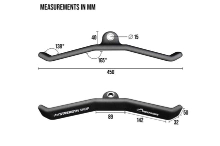 Triceps Grip / Flat Push Down Bar - Tricepatops - Strength Shop