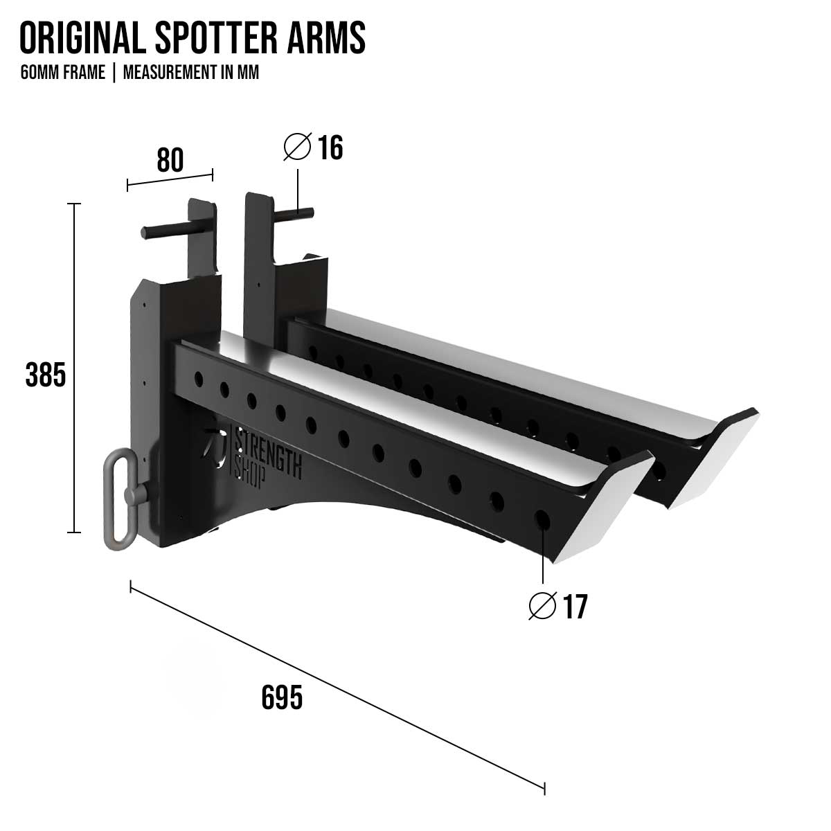 B-WARE Original MRR 60 | Spotter Arms, Pair - Strength Shop