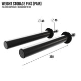 B-WARE Long Weight Storage Pins, Pair | MRR Compatible - Strength Shop