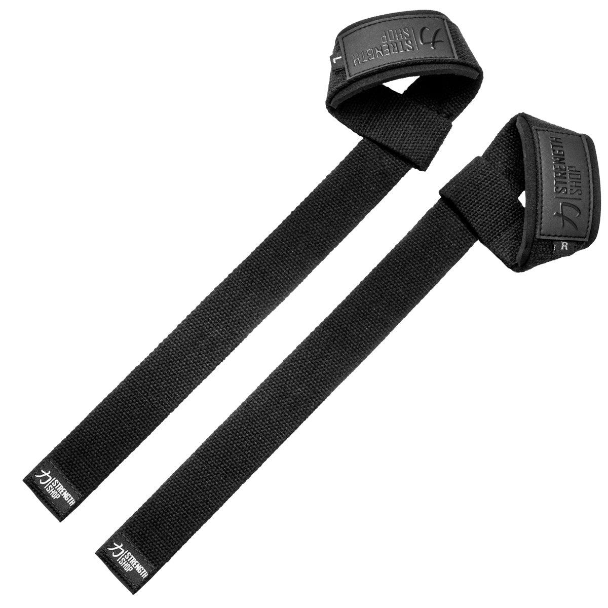 Stealth Black PRO Lifting Straps, 50cm or 65cm - Strength Shop