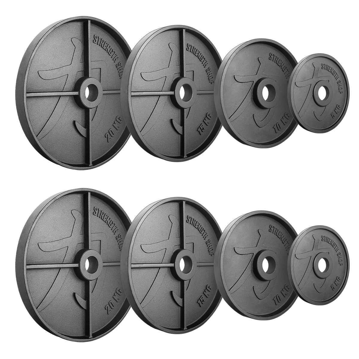 B-WARE Deep Dish Cast Iron Plates, 1.25kg-20kg - Strength Shop