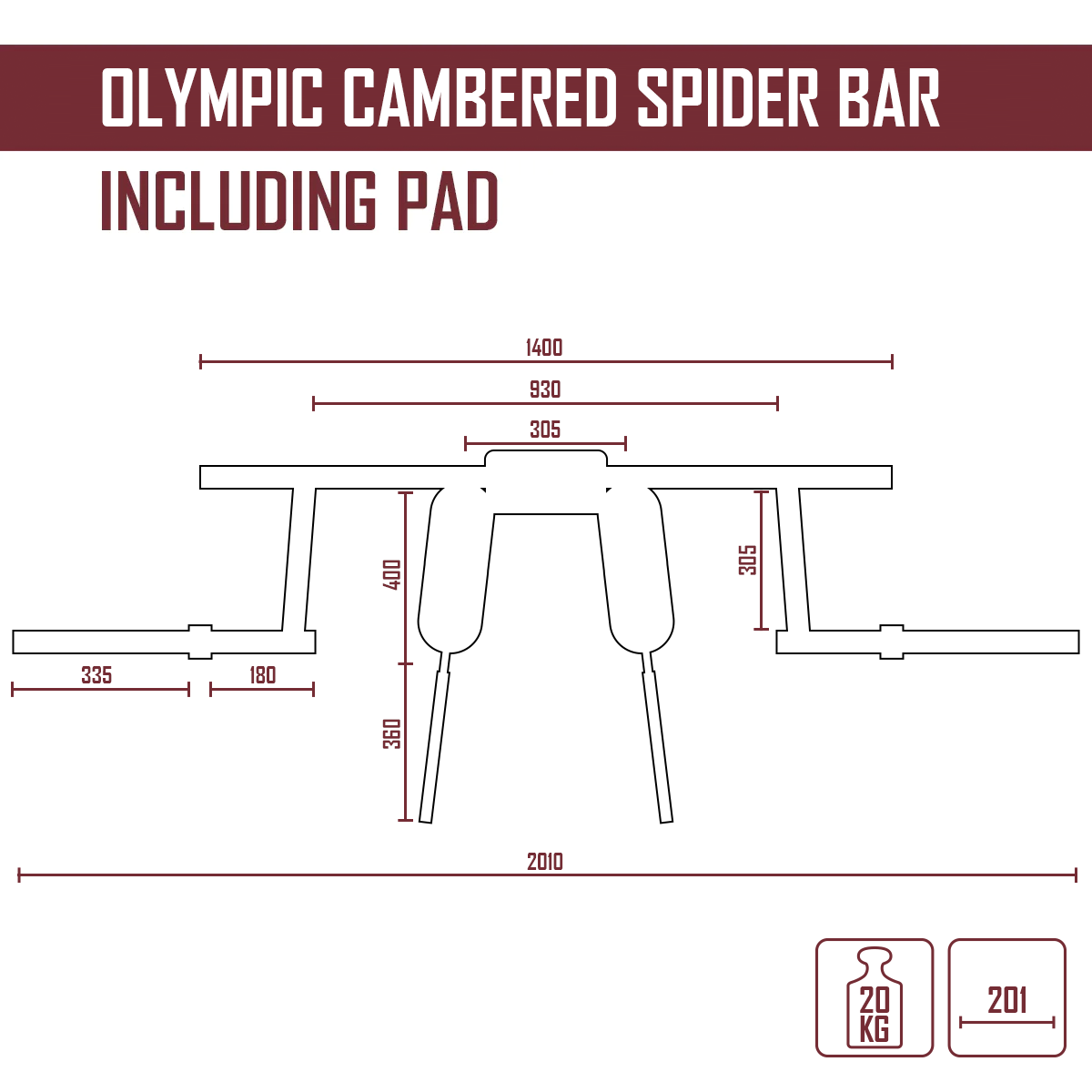 Olympic Cambered Spider Bar - Strength Shop
