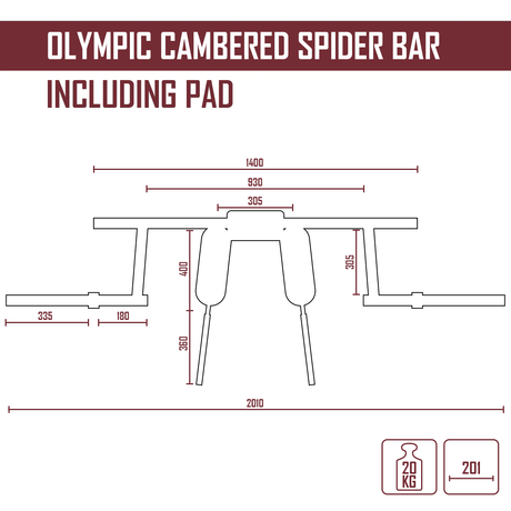 Olympic Cambered Spider Bar - Strength Shop