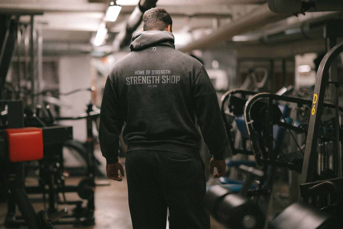 Home of Strength - Hoodie, Stone-Washed Grey - Strength Shop