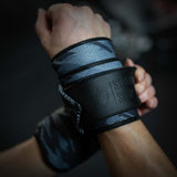 Medium Wrist Wraps - Dark Camo print - IPF Approved – 30cm/60cm - Strength Shop