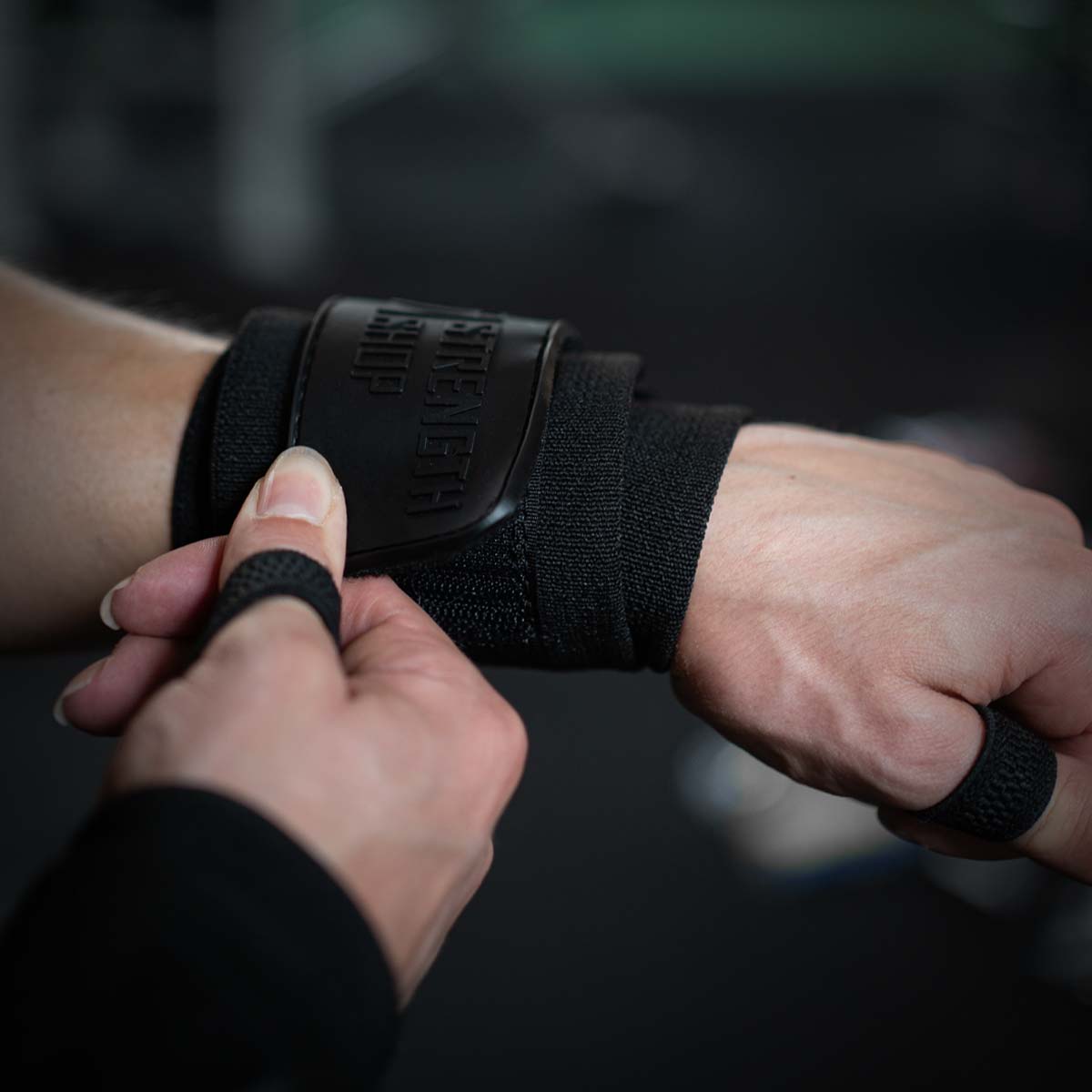 Stealth Black Wrist Wraps – Medium, 30cm/60cm or 90cm, IPF Approved - Strength Shop