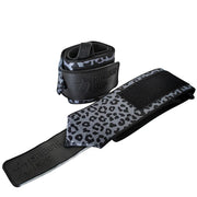 Light Wrist Wraps - Dark Leo Print – 30cm/60cm - Strength Shop