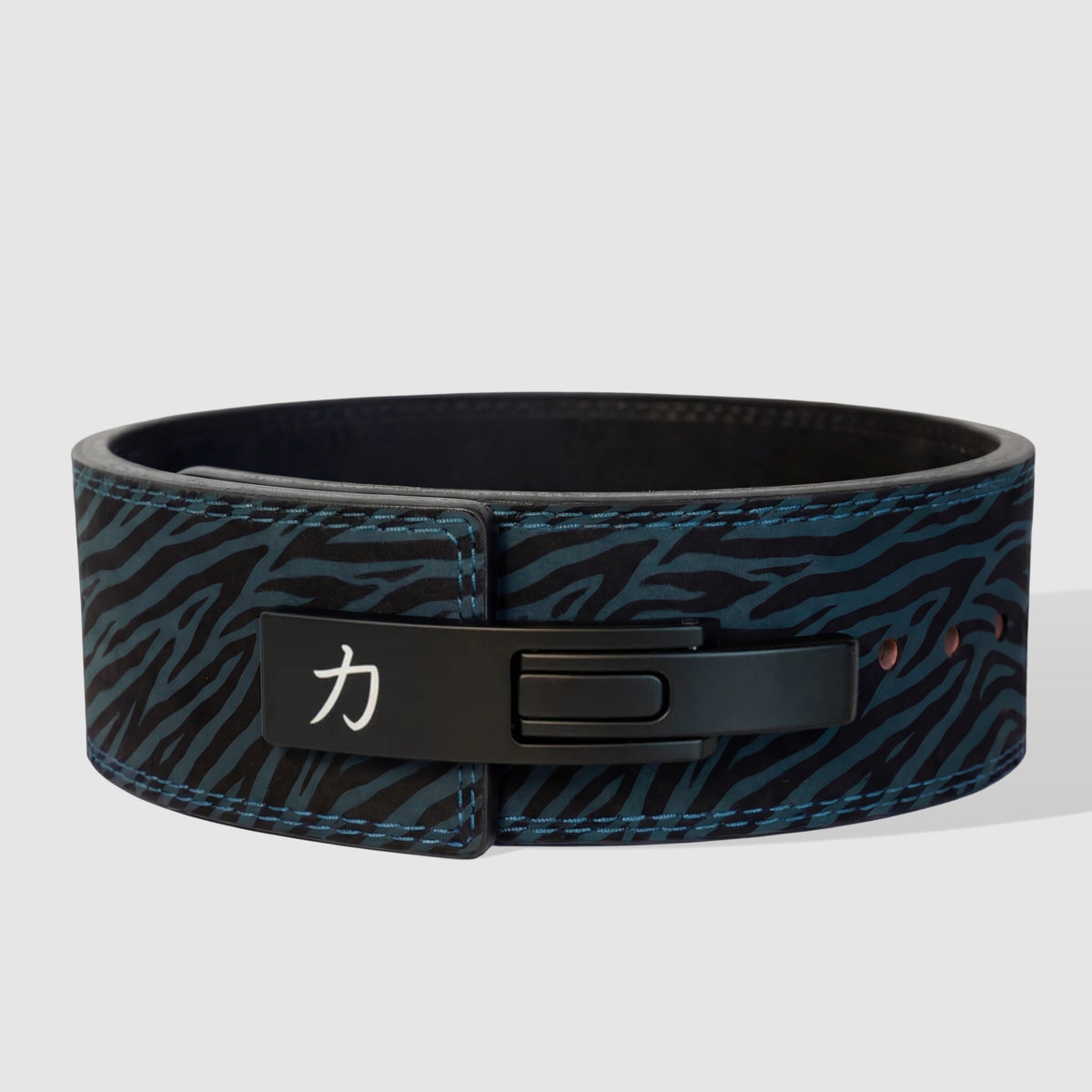 Blue Tiger Print Lever Belt, 10mm - IPF Approved - Strength Shop