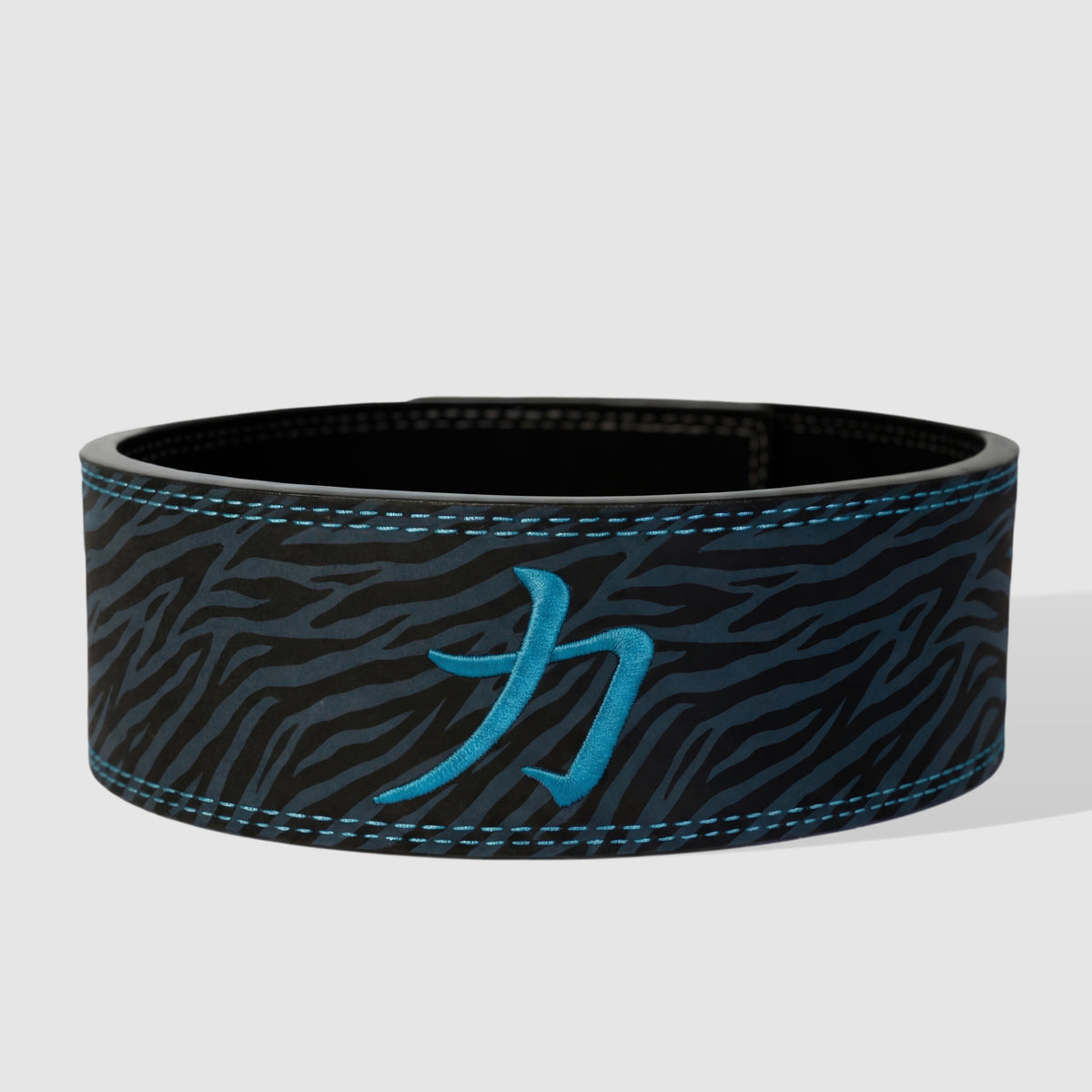 Blue Tiger Print Lever Belt, 10mm - IPF Approved - Strength Shop