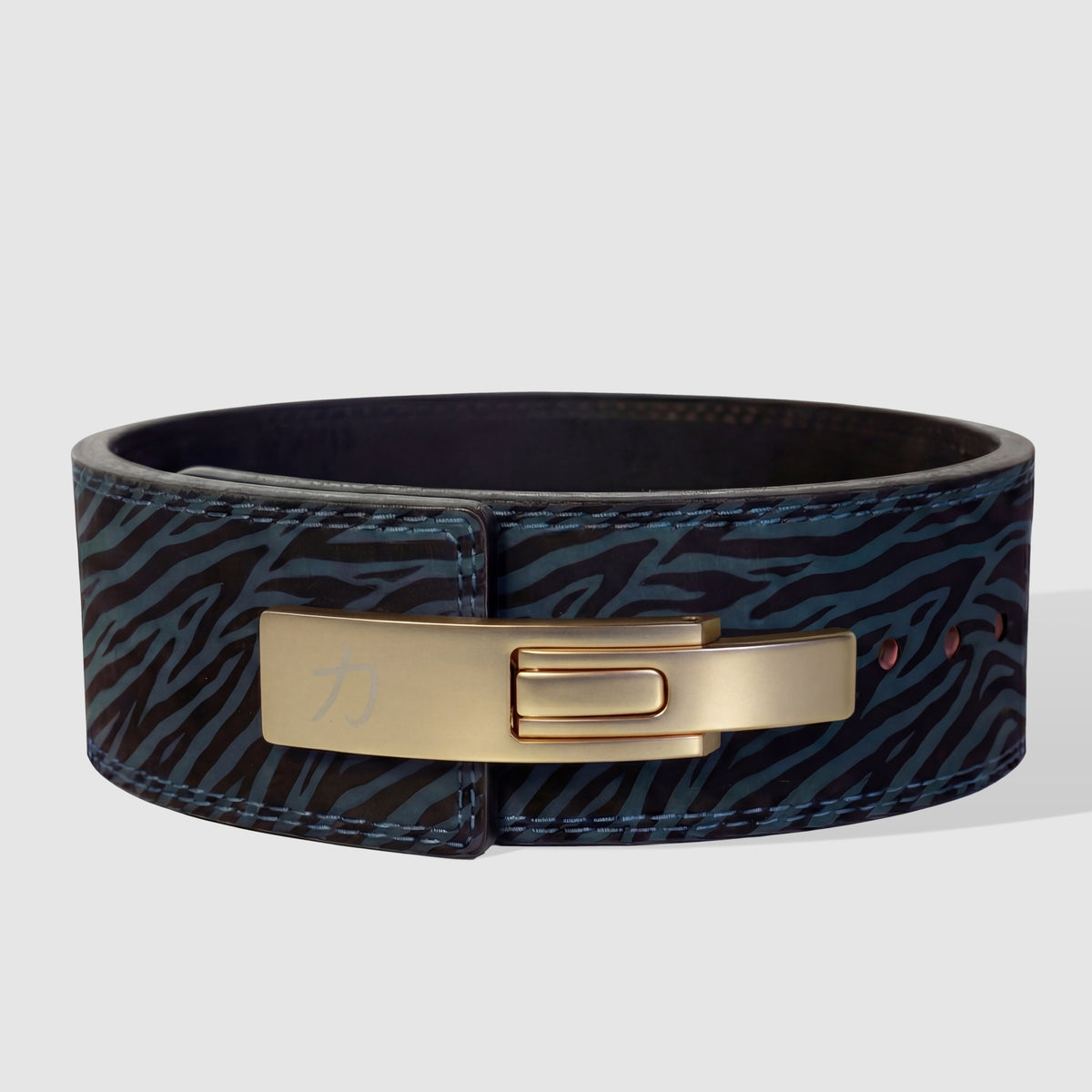Blue Tiger Print Lever Belt, 10mm - IPF Approved - Strength Shop