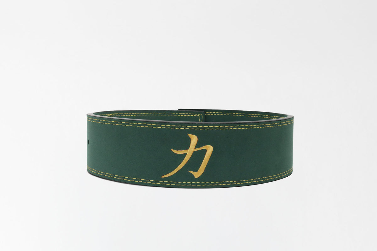 Vintage Green Lever Belt, 10mm - IPF Approved - Strength Shop