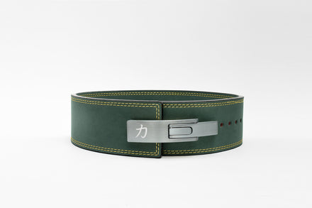 Vintage Green Lever Belt, 10mm - IPF Approved - Strength Shop
