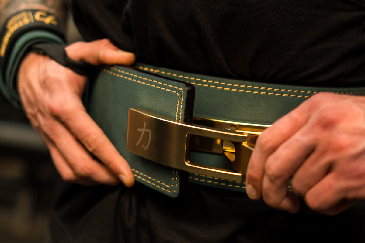 Vintage Green Lever Belt, 10mm - IPF Approved - Strength Shop