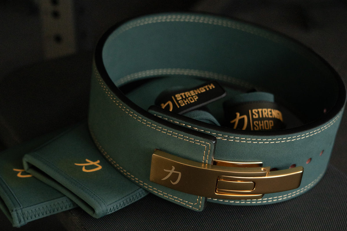 Vintage Green Lever Belt, 10mm - IPF Approved - Strength Shop