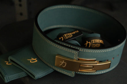 Vintage Green Lever Belt, 10mm - IPF Approved - Strength Shop