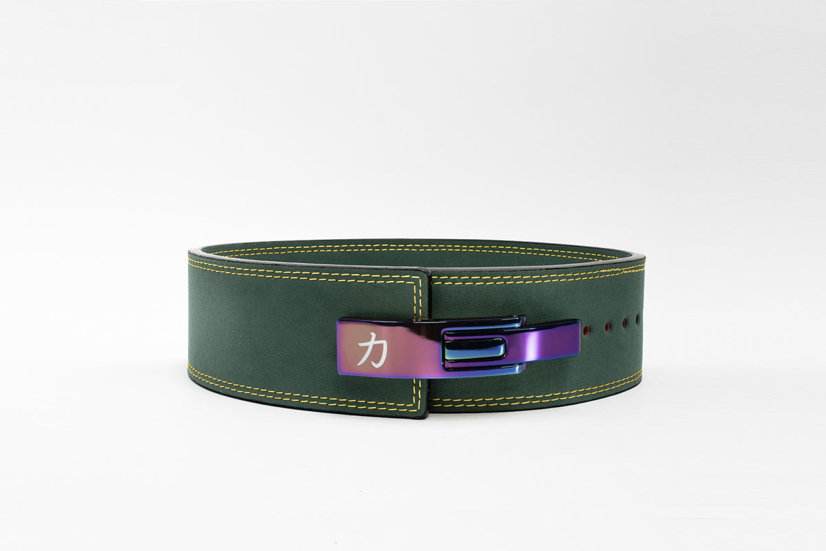 Vintage Green Lever Belt, 10mm - IPF Approved - Strength Shop