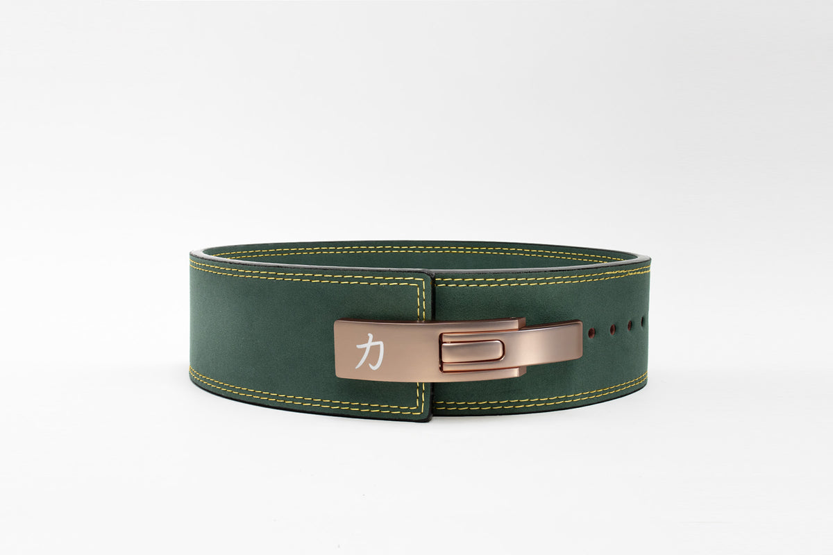 Vintage Green Lever Belt, 10mm - IPF Approved - Strength Shop