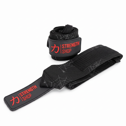 Medium Wrist Wraps, Spider print - IPF Approved, 30cm/60cm