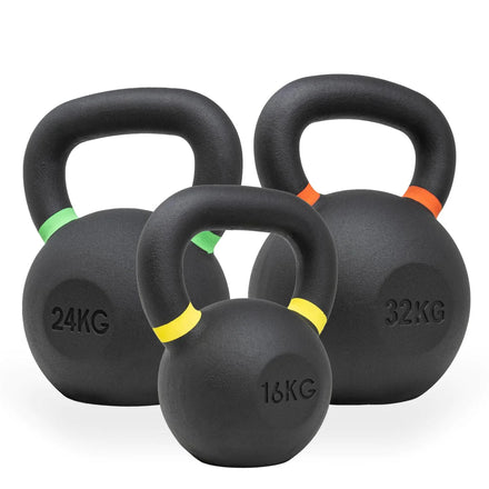 Strength Shop Cast Iron Kettlebells - Single Mould, Powder Coated, 4-64KG - Strength Shop