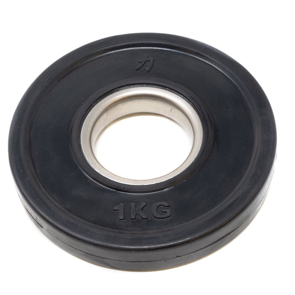 Rubber Coated Plates - Black, 1.25kg-5kg - Strength Shop