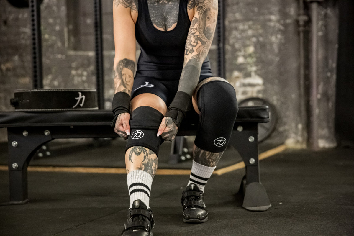 Strength Shop 7mm Inferno Neoprene Knee Sleeves - Black - IPF Approved (Pair) - Strength Shop